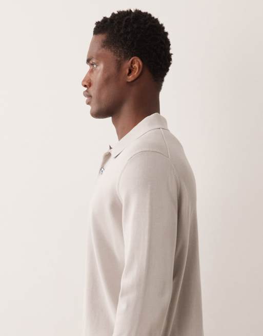 ARKET cotton blend polo in light grey , 4 of 5