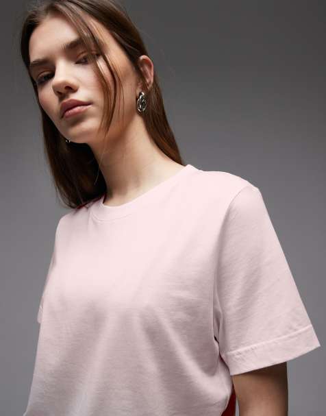 ARKET cotton blend t-shirt in pink - view 1
