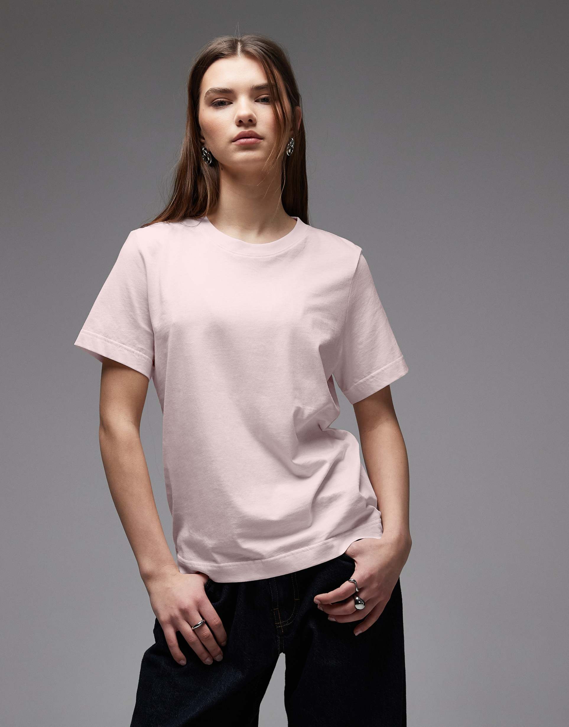 arket cotton blend t-shirt in pink