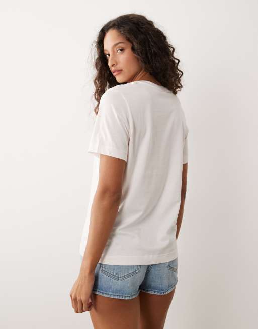 ARKET cotton blend t-shirt in pink, 3 of 4