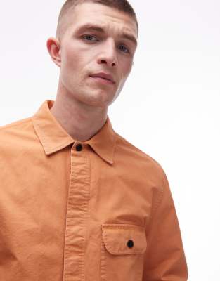 ARKET COTTON NYLON RELAXED OVERSHIRT WITH CONCEALED PLACKET 