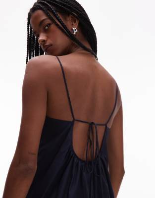 Shop Arket Cotton Poplin Maxi Beach Dress With Spaghetti Straps And Pintuck Details