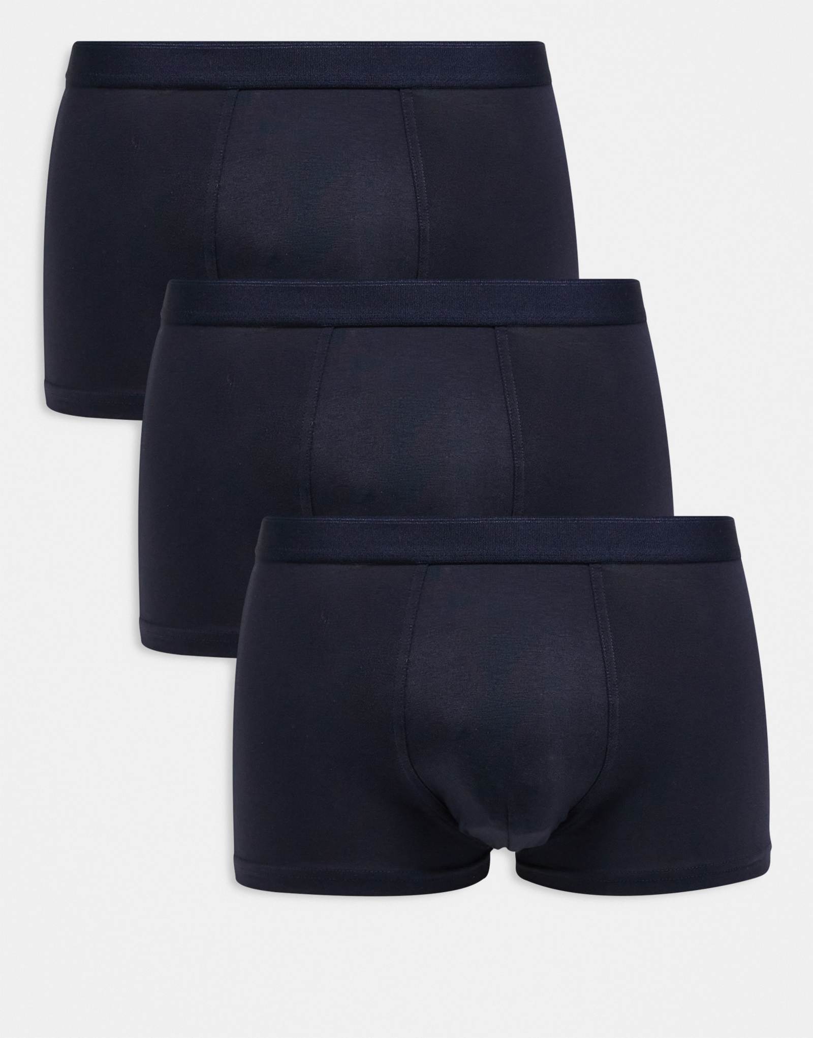 Боксерские трусы премиум-класса ARKET cotton rich из 3 упаковок темно-синего цвета