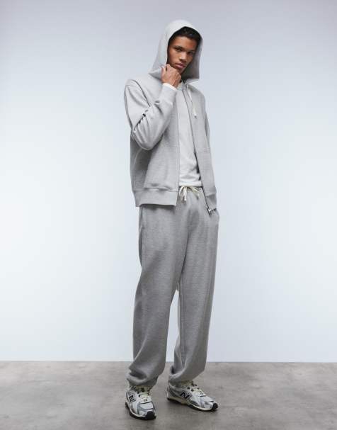 ARKET cotton rich structured sweatpants in gray - part of a set - view 1