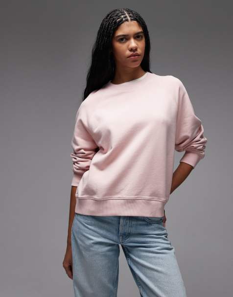 ARKET cotton terry sweatshirt in pink - view 1
