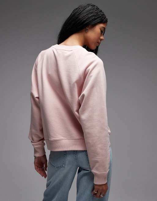ARKET cotton terry sweatshirt in pink, 4 of 4