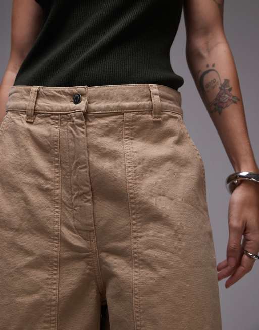 ARKET cotton utility bermuda shorts in beige, 3 of 5