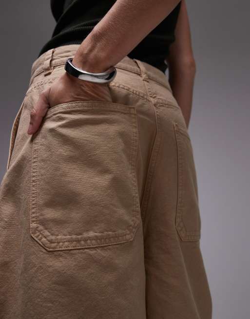 ARKET cotton utility bermuda shorts in beige, 5 of 5