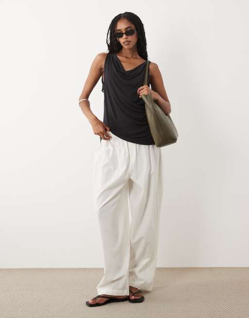 ARKET cowl neck tank top in black, 2 of 4