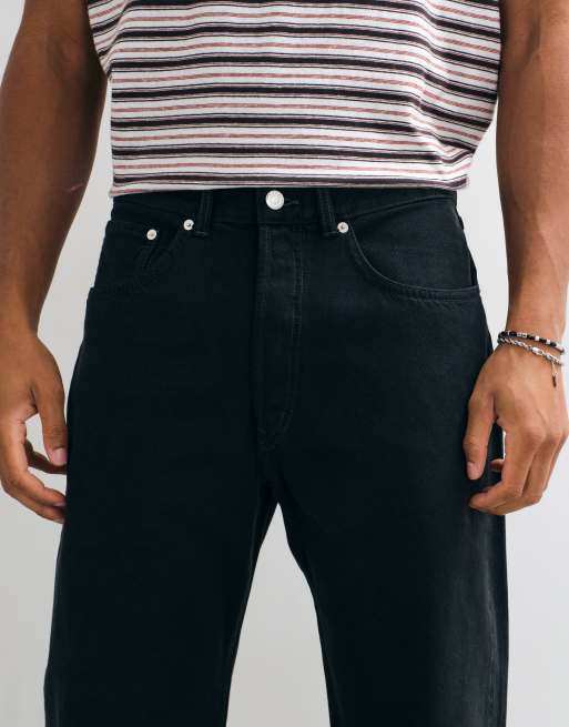 ARKET Creek barrel fit jeans in black, 4 of 5