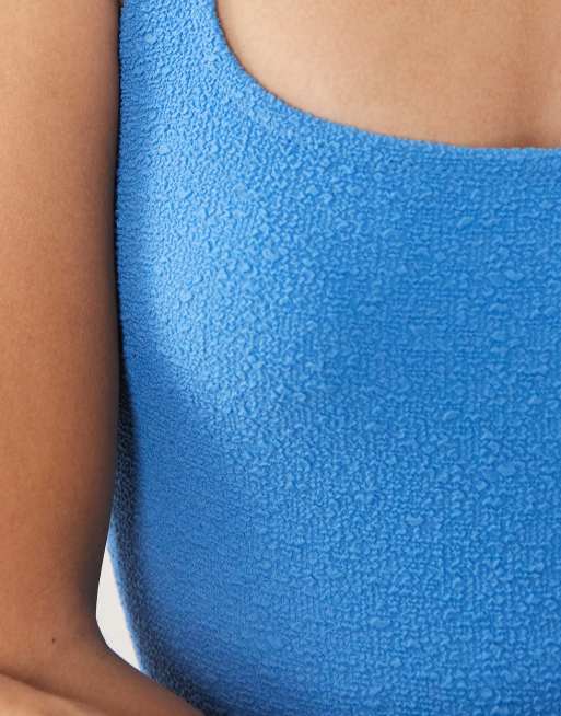 ARKET crinkle swimsuit in blue, 4 of 4
