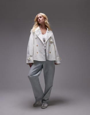 Arket Cropped Trench Coat With Storm Flap