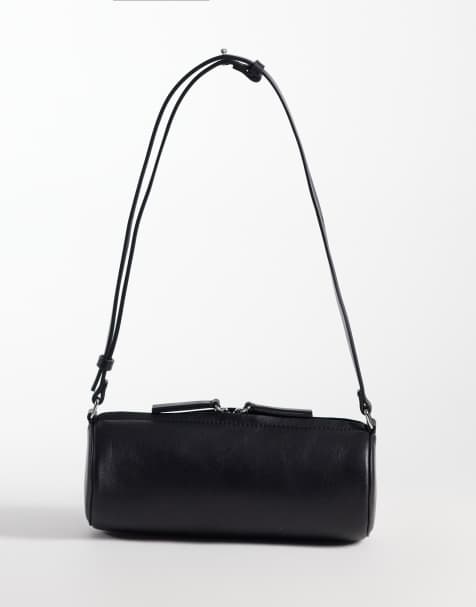 ARKET cross body cylinder bag in black - view 1