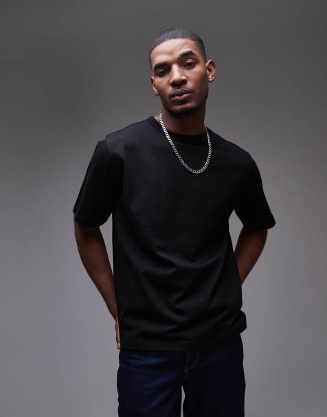 ARKET heavyweight jersey oversized t-shirt in black