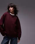 [Arket] ARKET double-faced soft wool sweater in burgundy-Red L Dark red