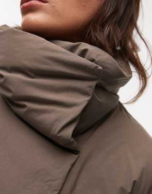 Arket Down Puffer Coat With Clean Padding In Neutral