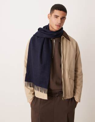 ARKET - Écharpe en maille - Bleu marine