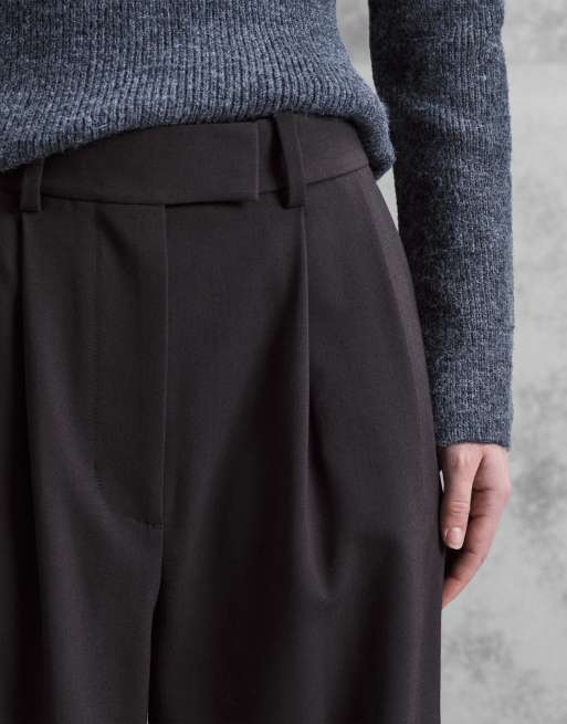 ARKET – Elegante Ballonhose aus Wollmix in Schokoladenbraun, 4 von 5