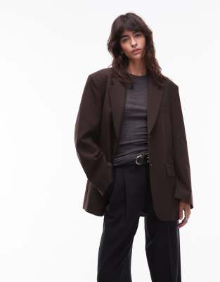 ARKET - Eleganter Blazer aus Wolle in Braun-Brown