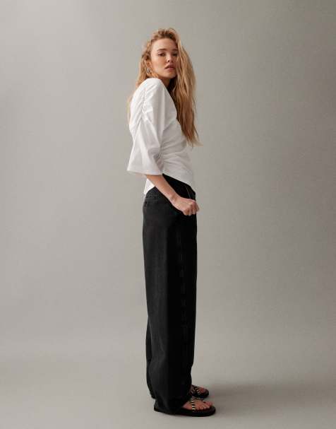 ARKET Endive barrel fit jeans in heavy washed black - view 1