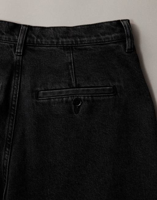 ARKET Endive barrel fit jeans in heavy washed black , 6 of 7