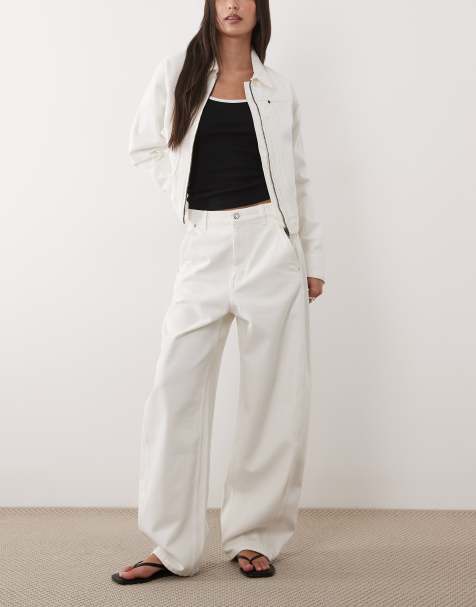 ARKET Endive barrel fit jeans in white - view 1