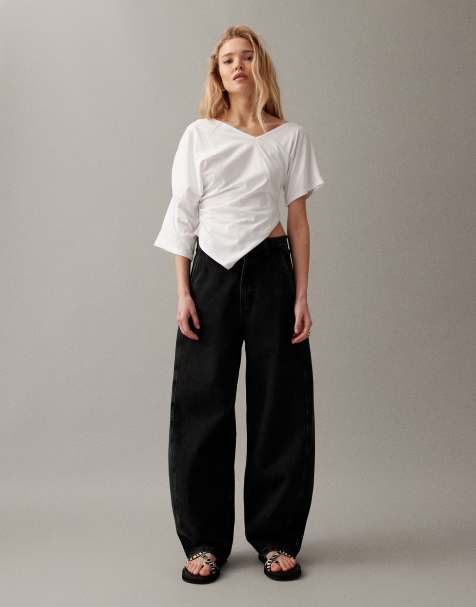 ARKET - Endive - Barrel jeans, zwart met wassing - view 1