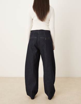 Arket Endive Barrel Leg Jeans In Blue