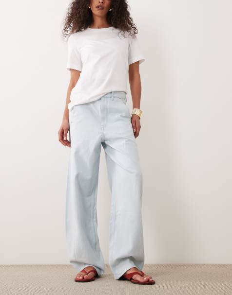 ARKET Endive barrel leg jeans in light blue wash - view 1
