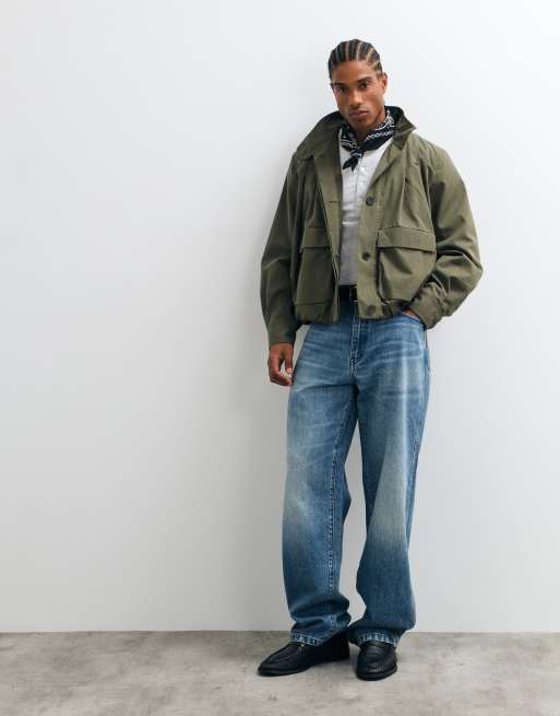 ARKET Feldjacke mit Stehkragen in Khaki, 2 von 5