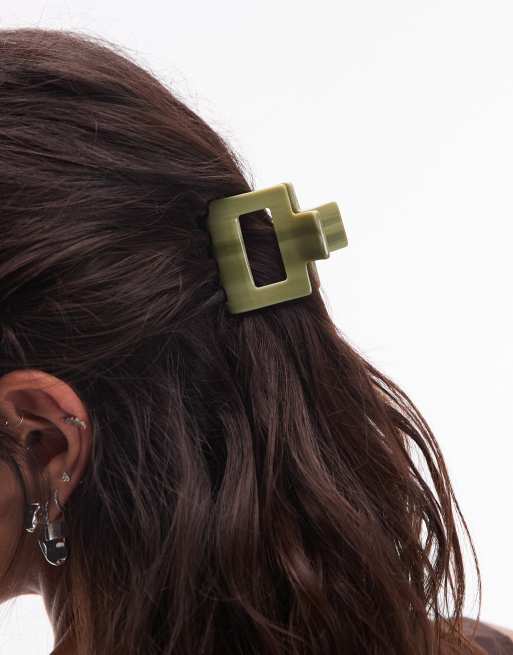 ARKET - Fermaglio per capelli verde quadrato