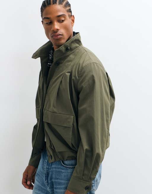 ARKET field jacket med ståkrave i khaki, 4 af 5