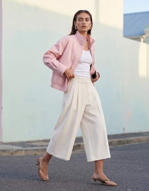ARKET funnel neck harrington bomber in dusky pink, 10 of 11