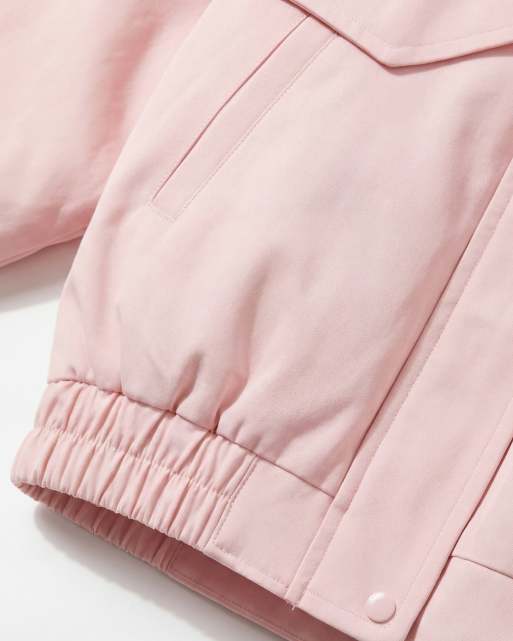 ARKET funnel neck harrington bomber in dusky pink, 7 of 11