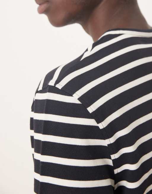 ARKET - Gestreept T-shirt met lange mouwen in marineblauw en wit, 5 van 5