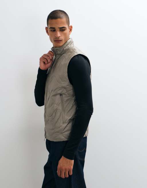 ARKET gilet matelassé motif oignon en duvet marron, 5 de 5