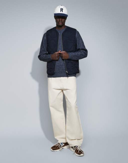 ARKET gilet matelassé zippé devant bleu marine, 2 de 9