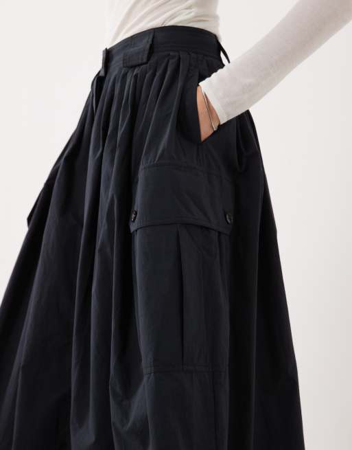 ARKET gonna midi utility nera, 3 di 5