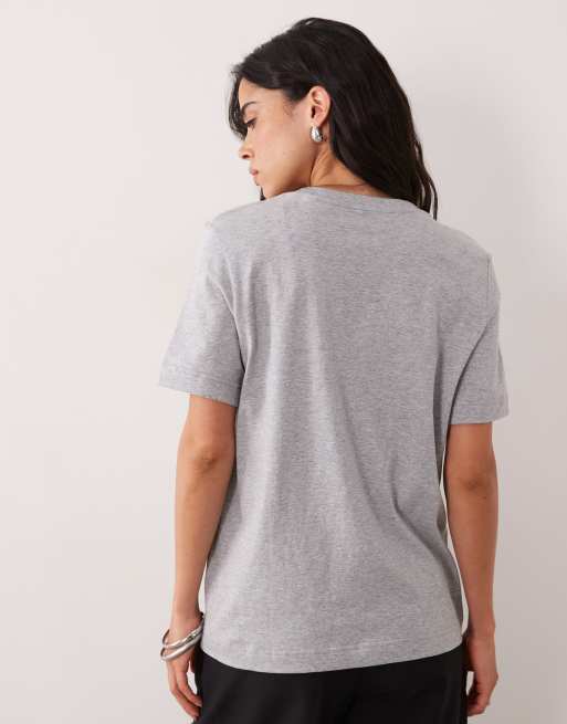 ARKET – Gråmelerad t-shirt, 4 av 4
