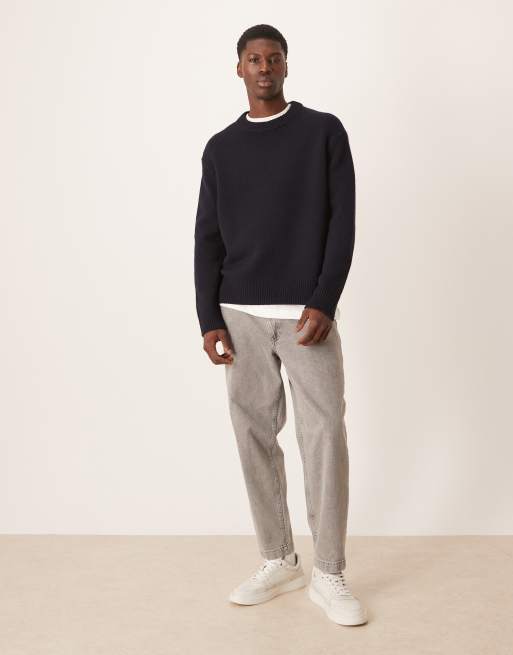 ARKET – Granatowy wełniany sweter oversize, 2 z 5