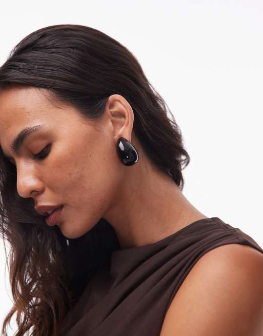 ARKET - Grandes boucles d'oreilles goutte d'eau - Noir