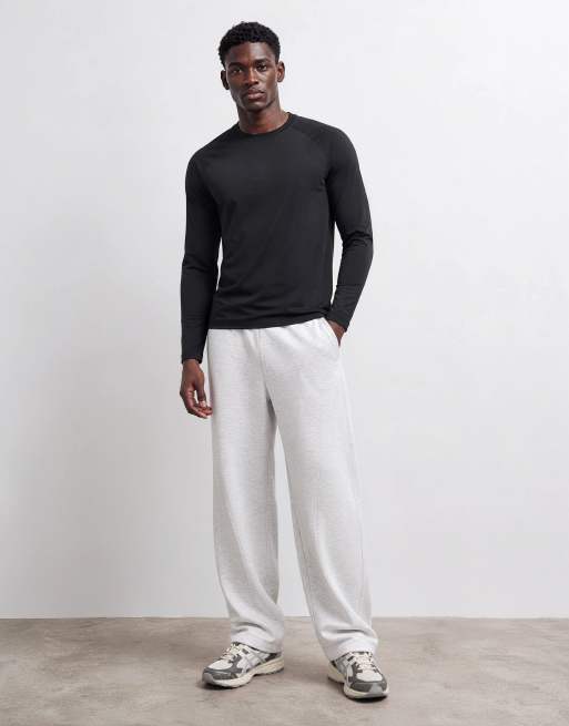 ARKET gym crew neck sweatshirt in black, 10 of 10