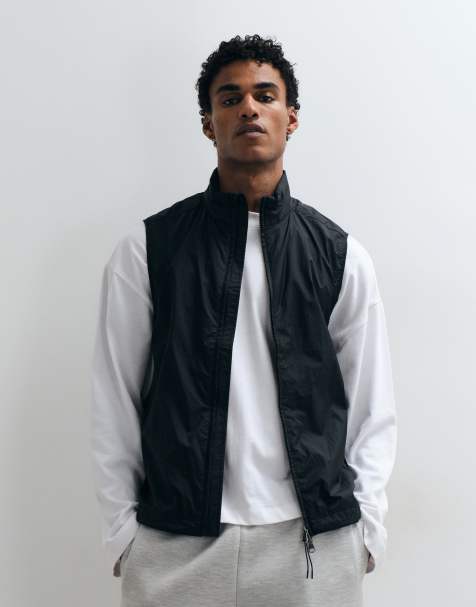 ARKET gym double zip gilet in black - view 1