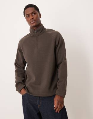 Arket Half Zip Fleece Sweatshirt In Multi