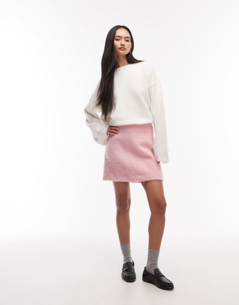 ARKET - Harige minirok van wolmix in roze - view 1