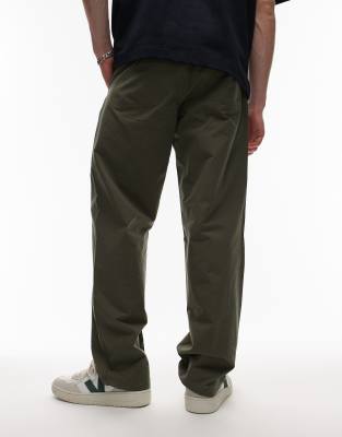 ARKET HEAVY POPLIN PANTS WITH BUTTON FRONT 