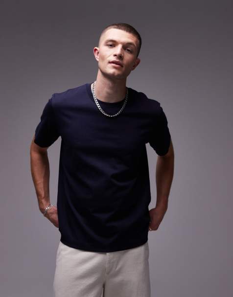 ARKET heavy weight jersey T-shirt in navy blue - view 1