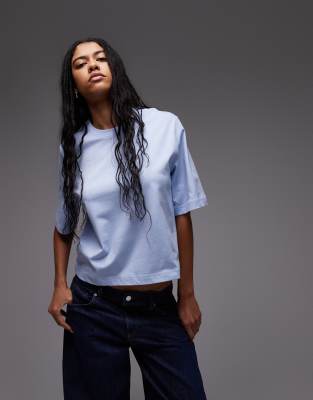 Arket Heavyweight Boxy T-shirt In Blue