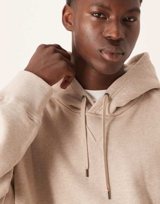 ARKET heavyweight brushed sweat oversized hoodie in beige, 5 of 5