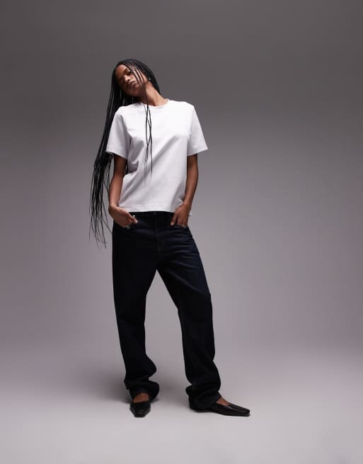 ARKET heavyweight jersey boxy t-shirt in white